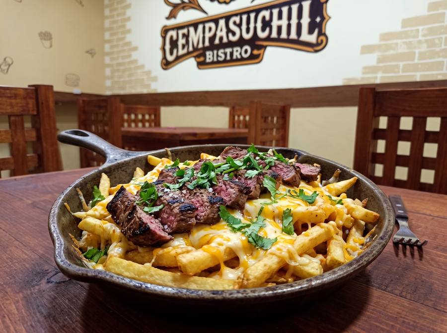 Papas con Arrachera